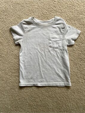 Cat & Jack White Short Sleeve Pocket Tee